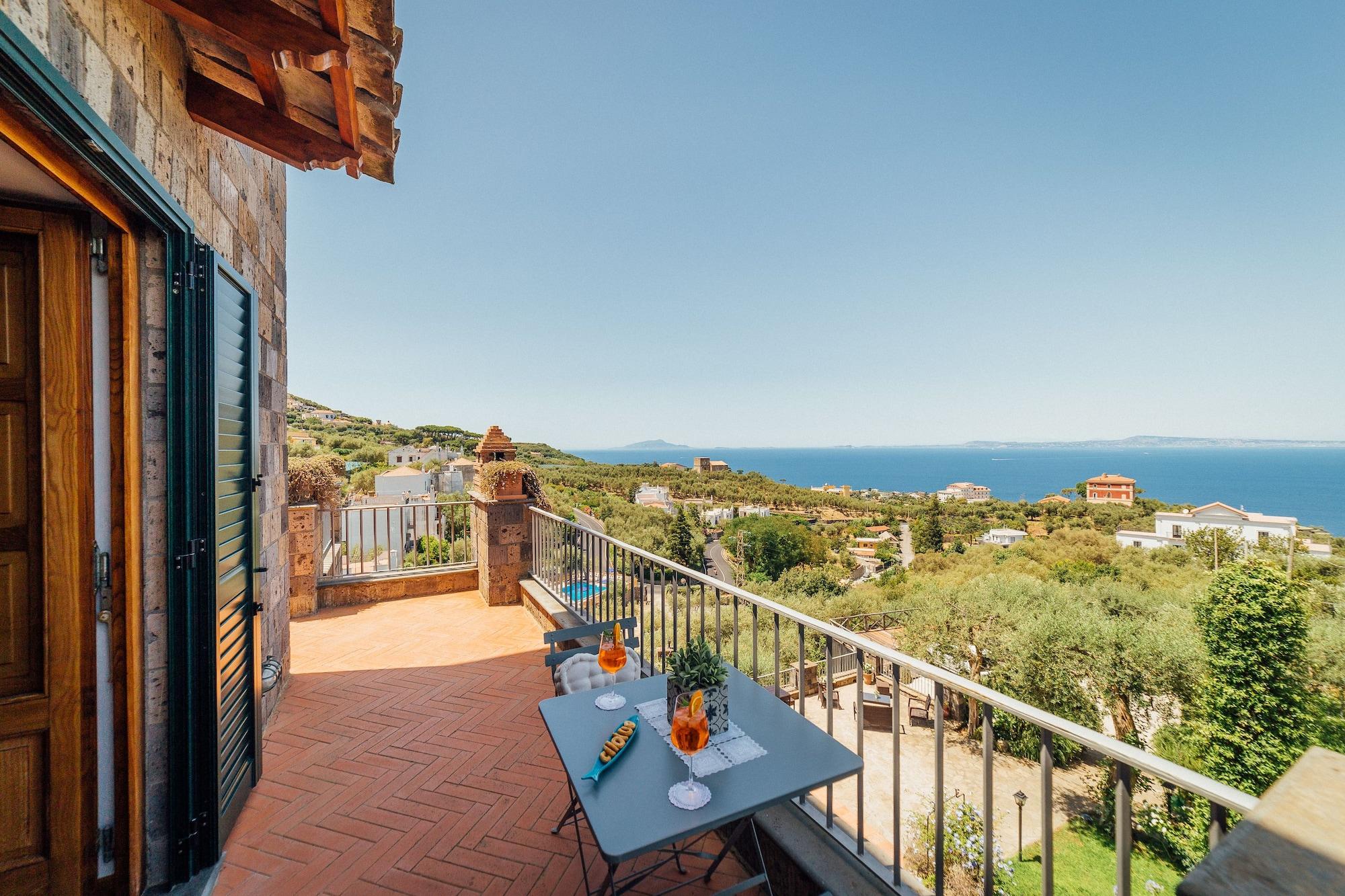Villa Carolina Sorrento Private Heated Pool And Sea View Exterior foto